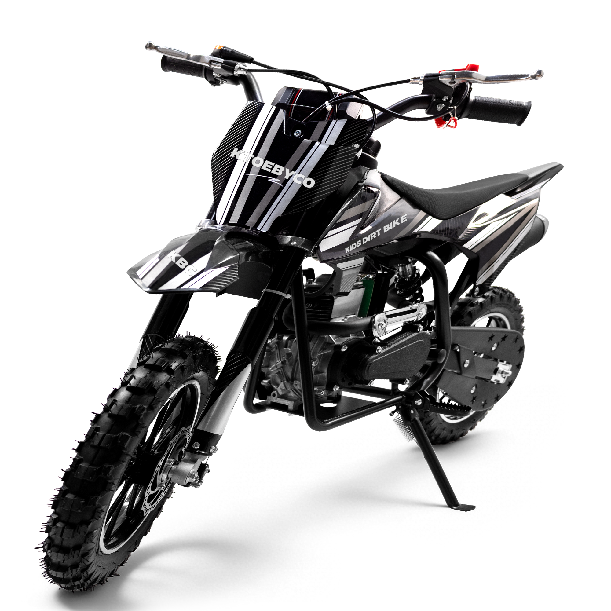 Ktoebyco 50cc Dirt Bike for Kids 6-12,4-Stroke Gas Power Mini Motorcycle,1-Seater,2L Fuel Capacity,Black
