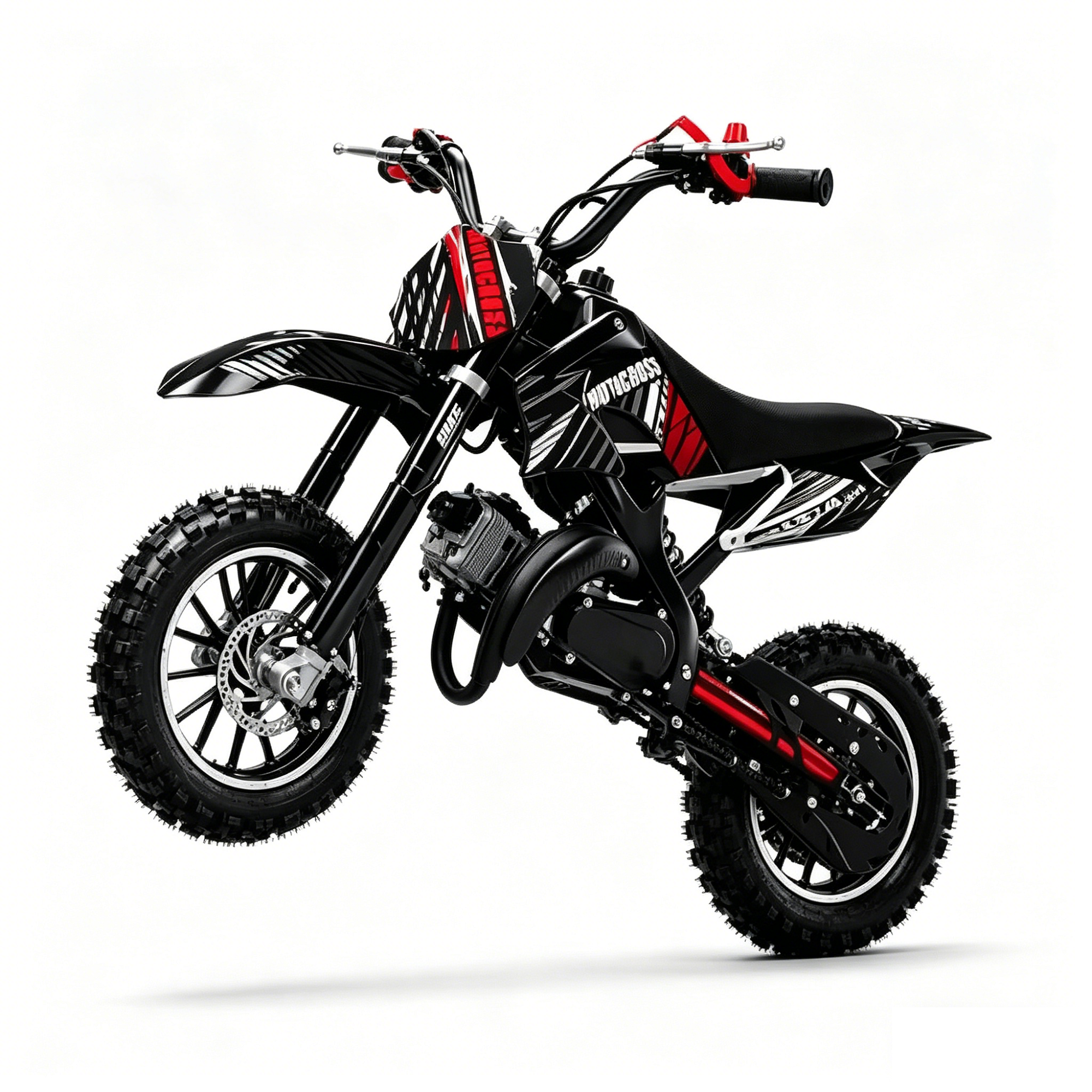 Gpower 49cc Dirt Bike for Kids 6–15, 2-Stroke Gas-Powered Mini Bike, 1-Seater, Black