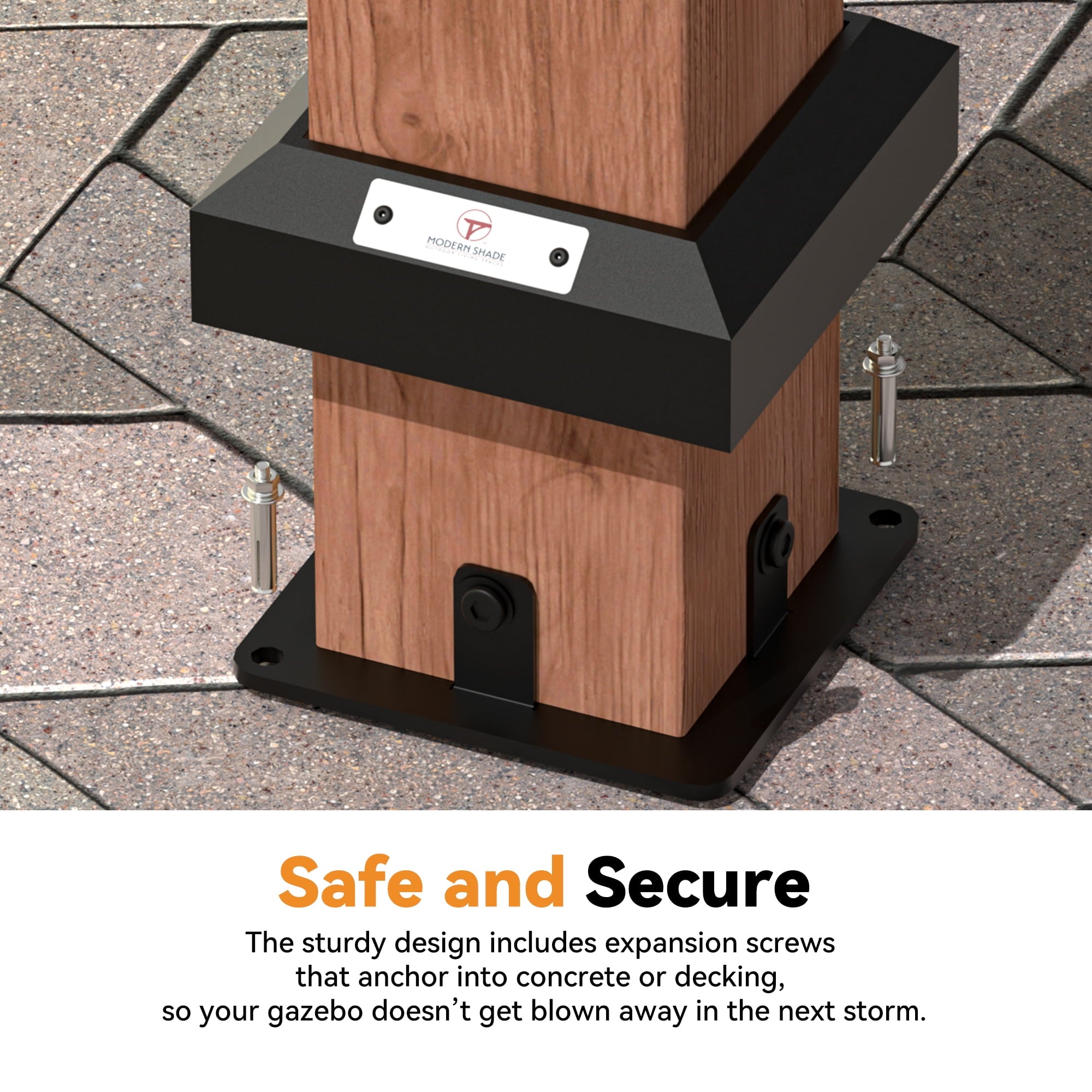 Modern Shade Tranquil Grove Wood Gazebo 10' x 10', Permanent Hardtop Gazebo with Galvanized Steel and Polycarbonate Hip Roof Hardtop, Cedar Framed Wooden Pavillion for Garden, Backyard