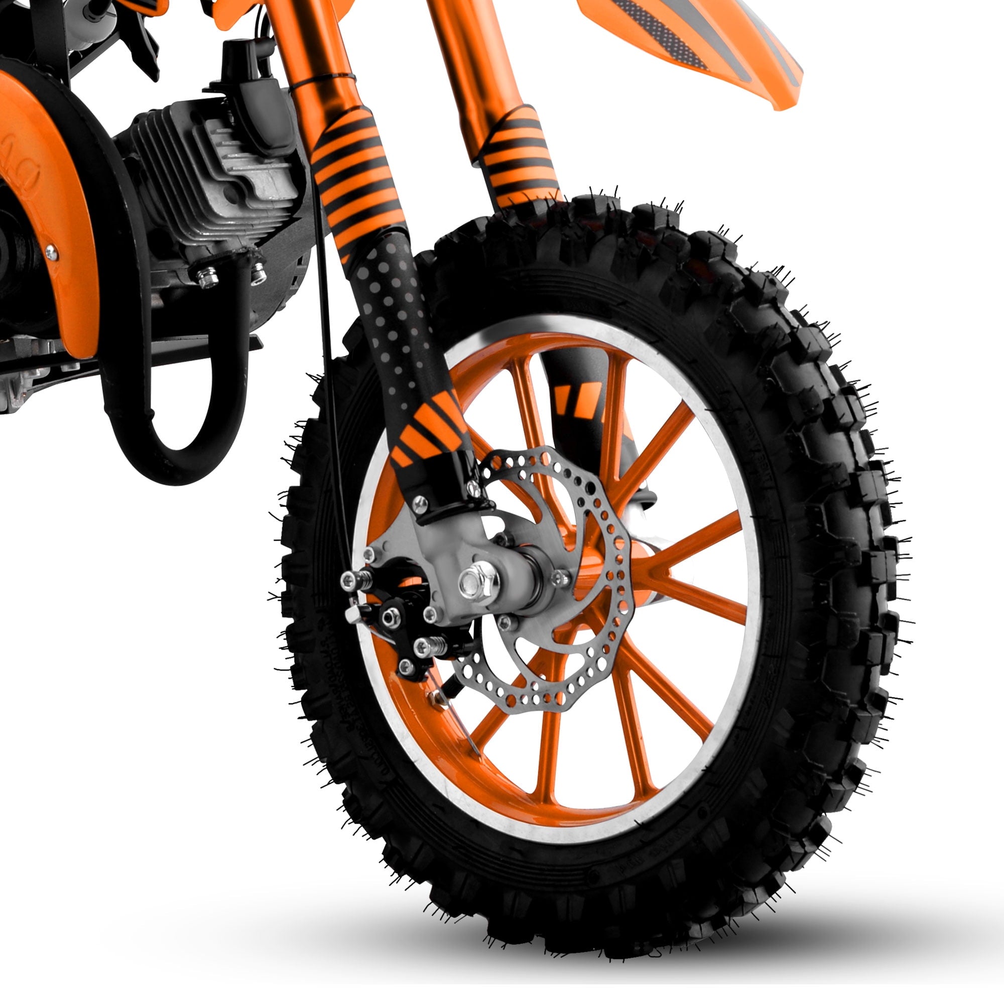 Ktoebyco 49cc Kids Dirt Bike for Ages 13-17, Gasoline Powered 2-Stroke 1-Seater Mini Motorcycle, 1.5L Fuel Tank,Orange