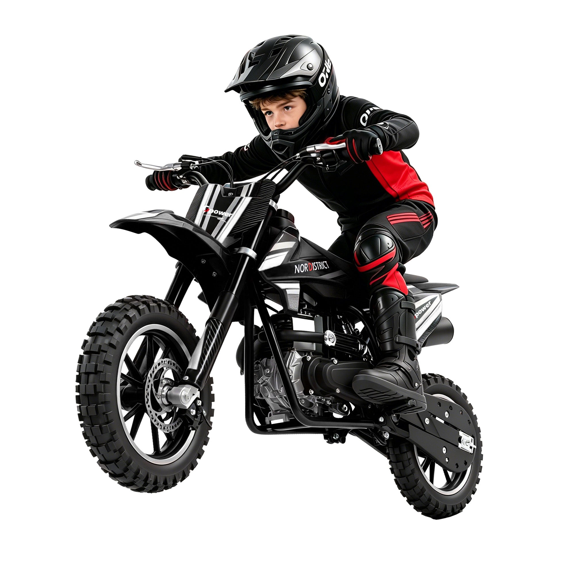 Gpower 50cc 4-Stroke Dirt Bike for Kids 13-17, Gas Power Mini Dirt Bike,1-Seater,Black