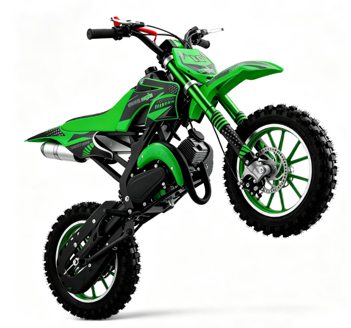 Gpower 49cc Dirt Bike for Kids 6-15,2-Stroke Gas Powered Mini Dirt Bike,1.5L Fuel Capacity,1-Seater,Green