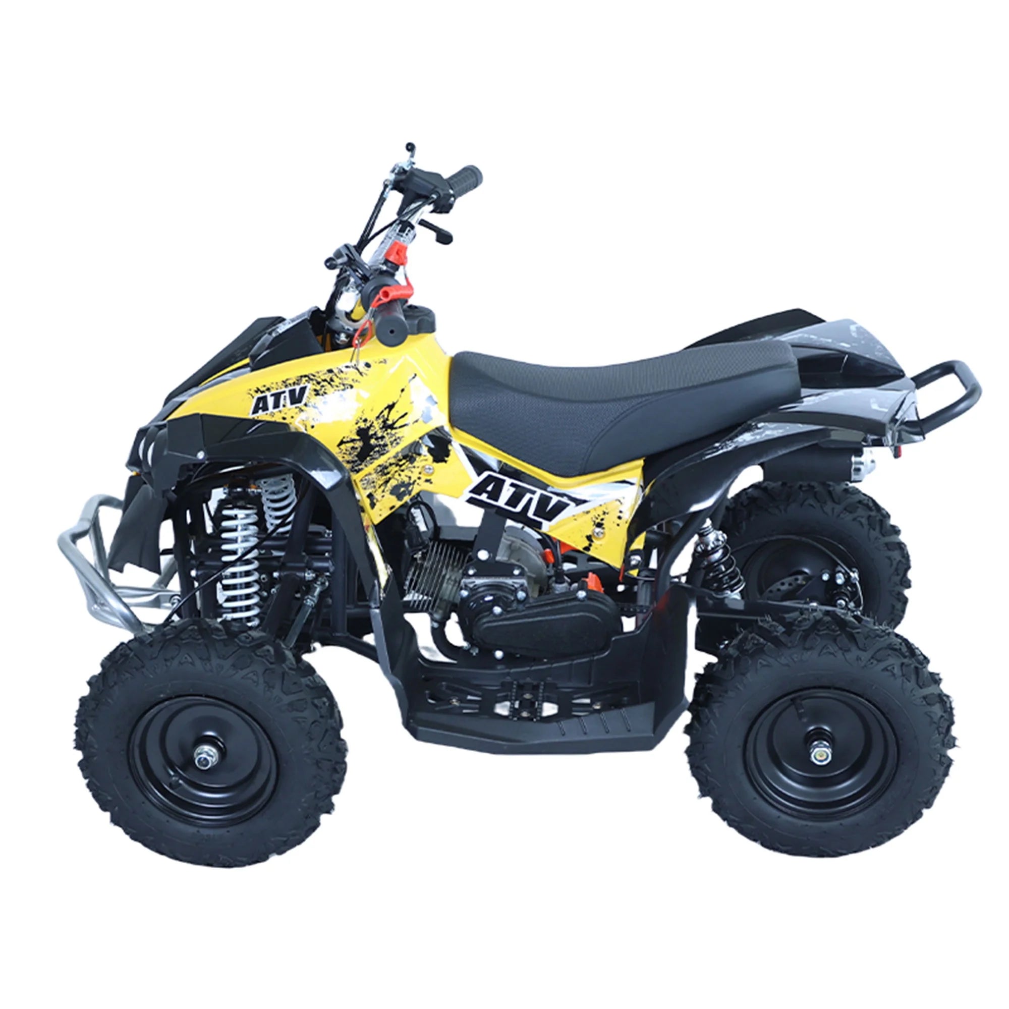 Epicord 49cc ATV for Kids,off Road Kids Electric Start Air-Cooled Gasoline,1.5L Fuel Capacity,Yellow