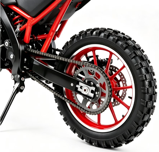 4-Stroke Dirt Bike,50cc Mini Motorcycle Max Speed 25 MPH, 165 lb Capacity with Shock Absorber & Dual Disc Brakes for Kids 13-17