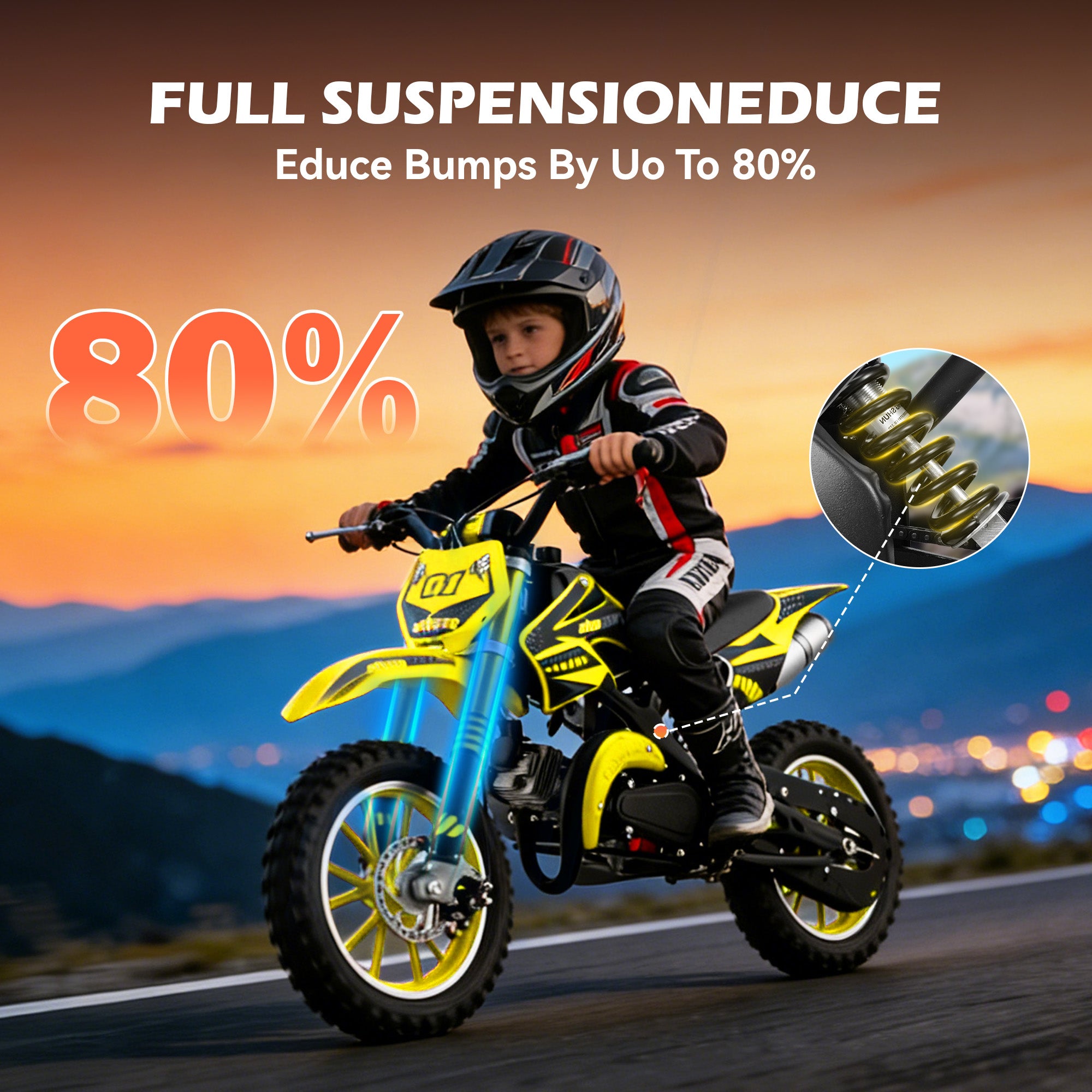 Gpower 49cc Dirt Bike for Kids 6-15,2-Stroke Gas Powered Mini Dirt Bike,1.5L Fuel Capacity,1-Seater,Yellow (4.7) | 35 ratings