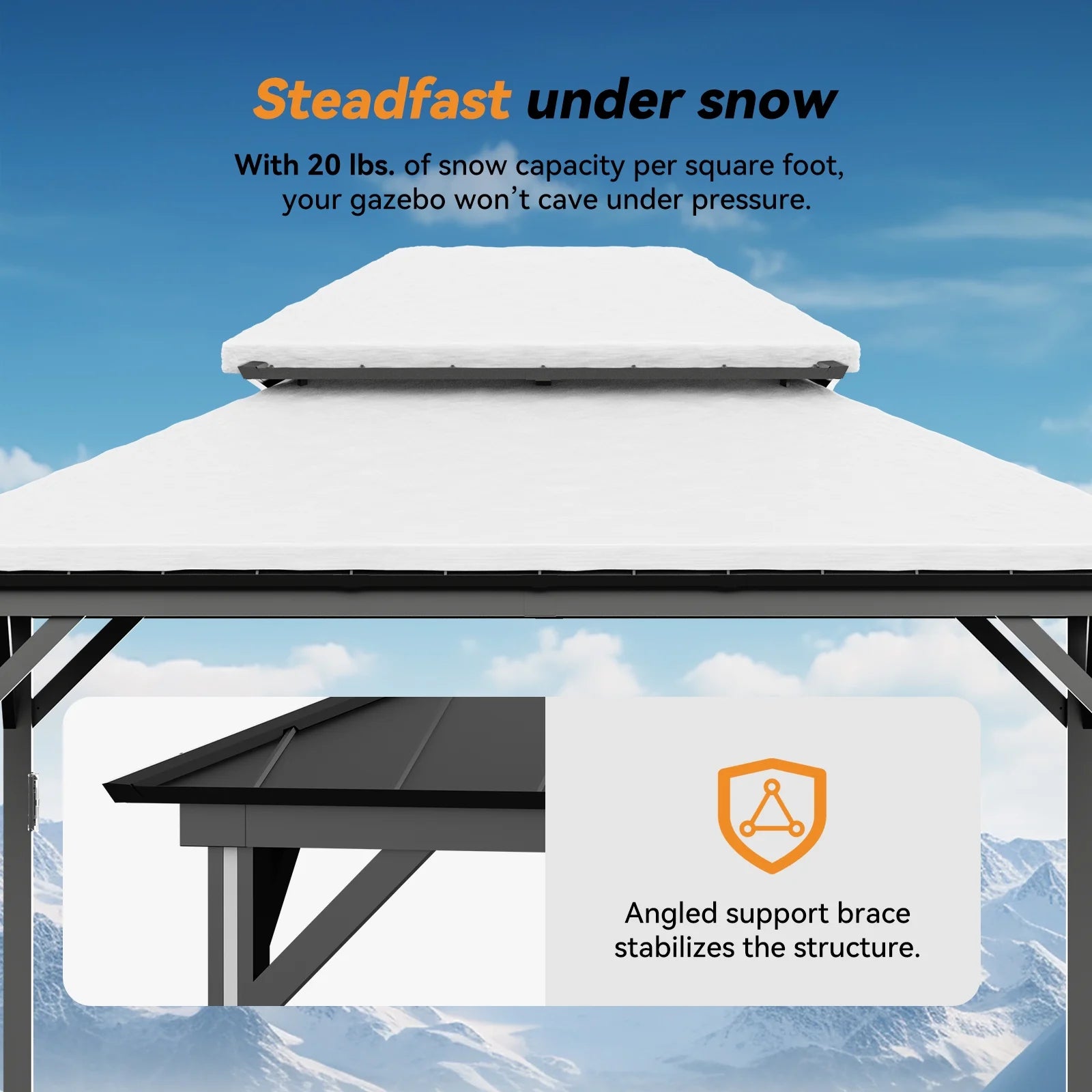 Modern Shade Hardtop Gazebo 12' x 14', Gazebo with 4 LED Lights, Outdoor Gazebo with Double Roof,Patio Gazebo with USB & USB-C Charging Port Deck, Mosquito Netting and Curtains, Black