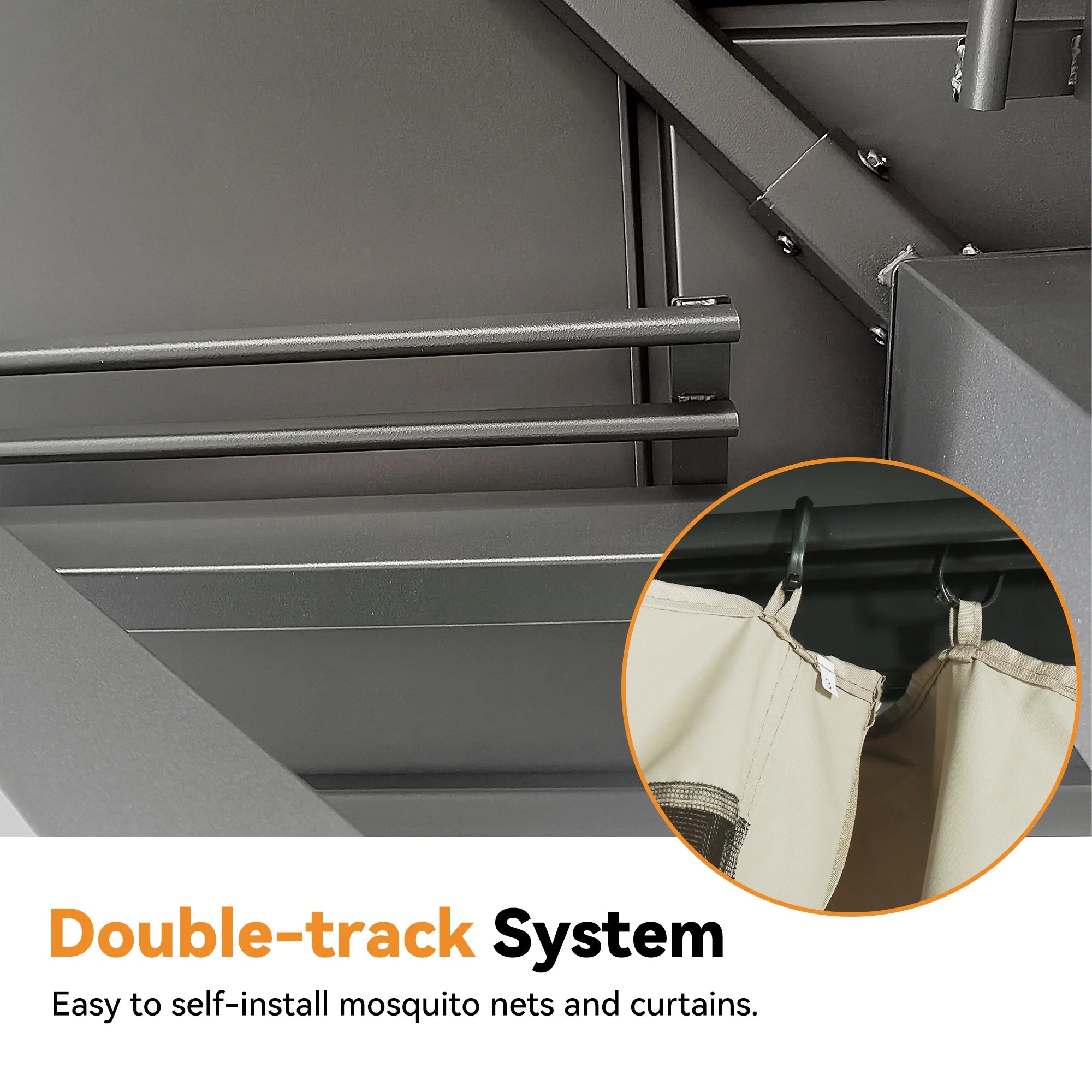 Modern Shade Horizon 12'x12' Hard Top Gazebo W/ Solar LED light