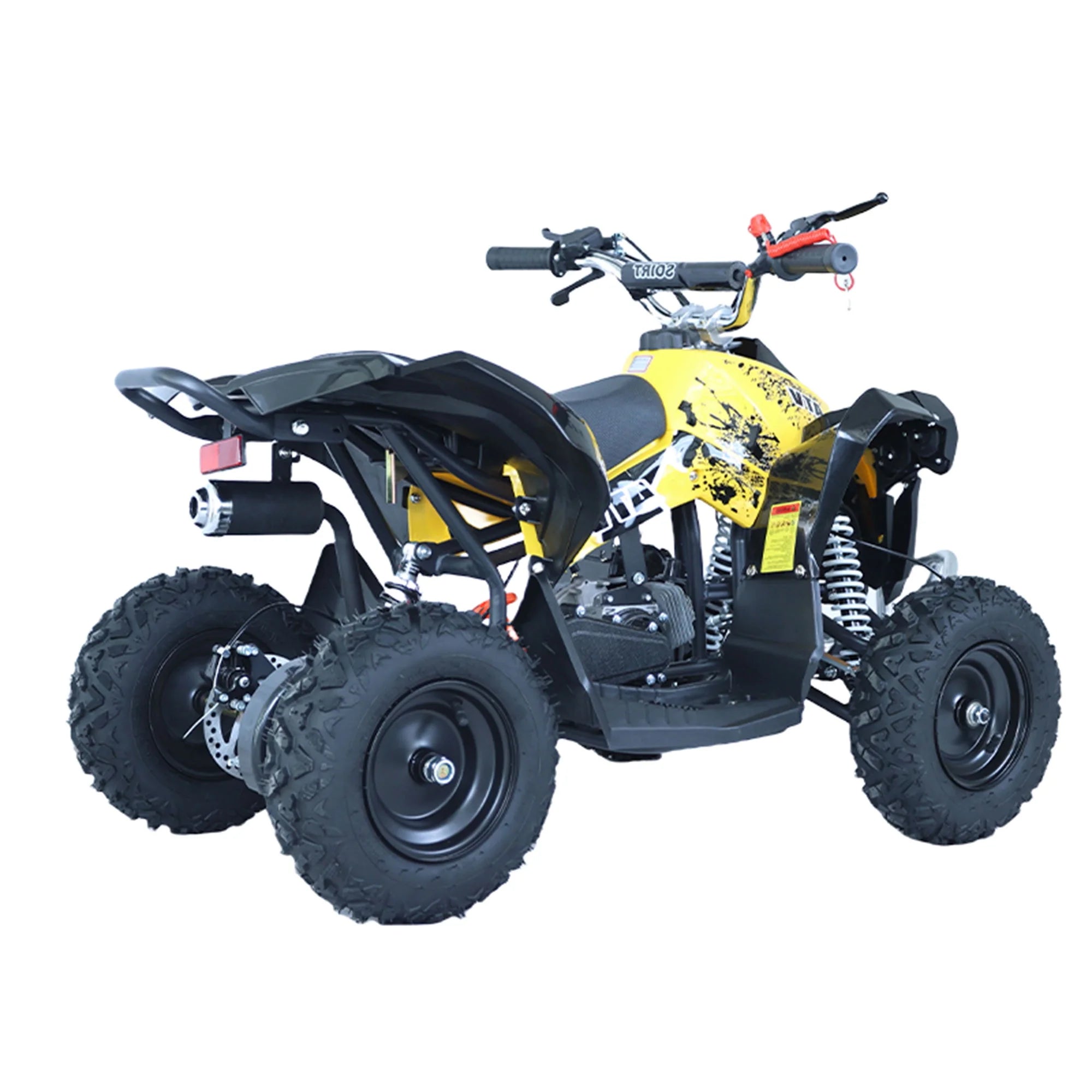 Epicord 49cc ATV for Kids,off Road Kids Electric Start Air-Cooled Gasoline,1.5L Fuel Capacity,Yellow
