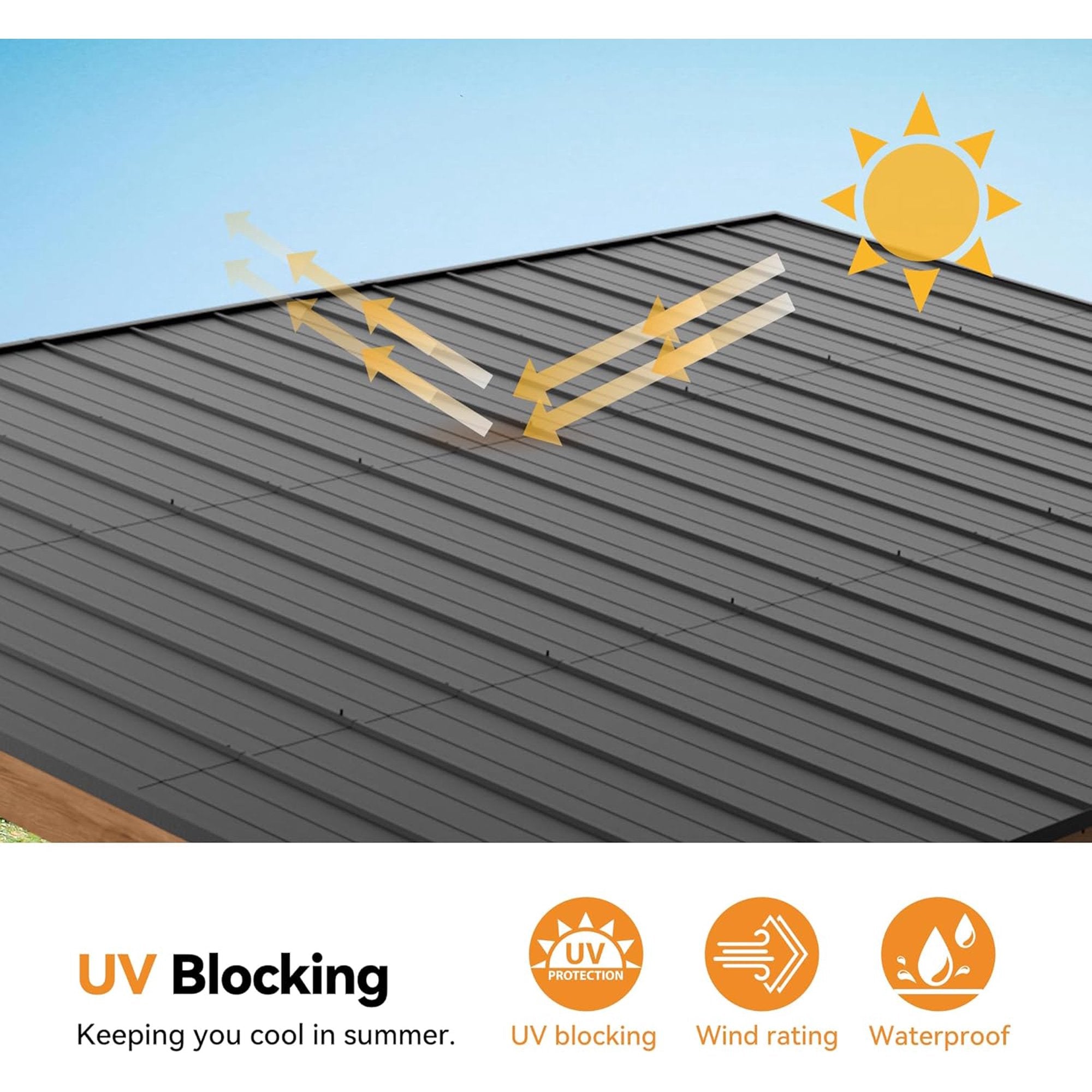 FONA 12'x16'Cedar Wood Gazebo with Hardtop Slope Roof,Snow Load&High Wind Support for Backyard,Garden