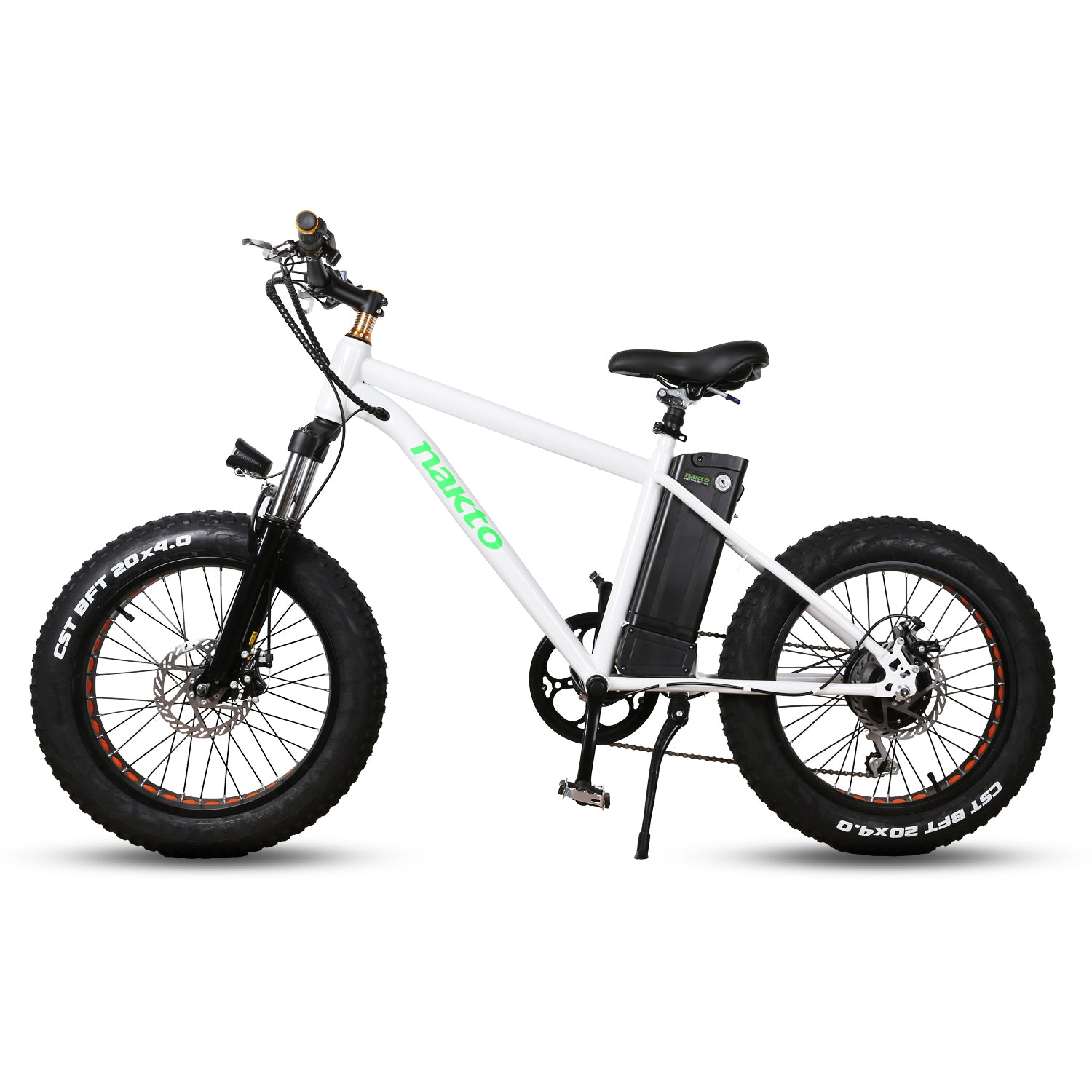 Ktoebyco Mini Cruiser Series Electric Bike: 20" Fat Tire Ebike, 500W Motor, Removable 36V/10AH Battery- White
