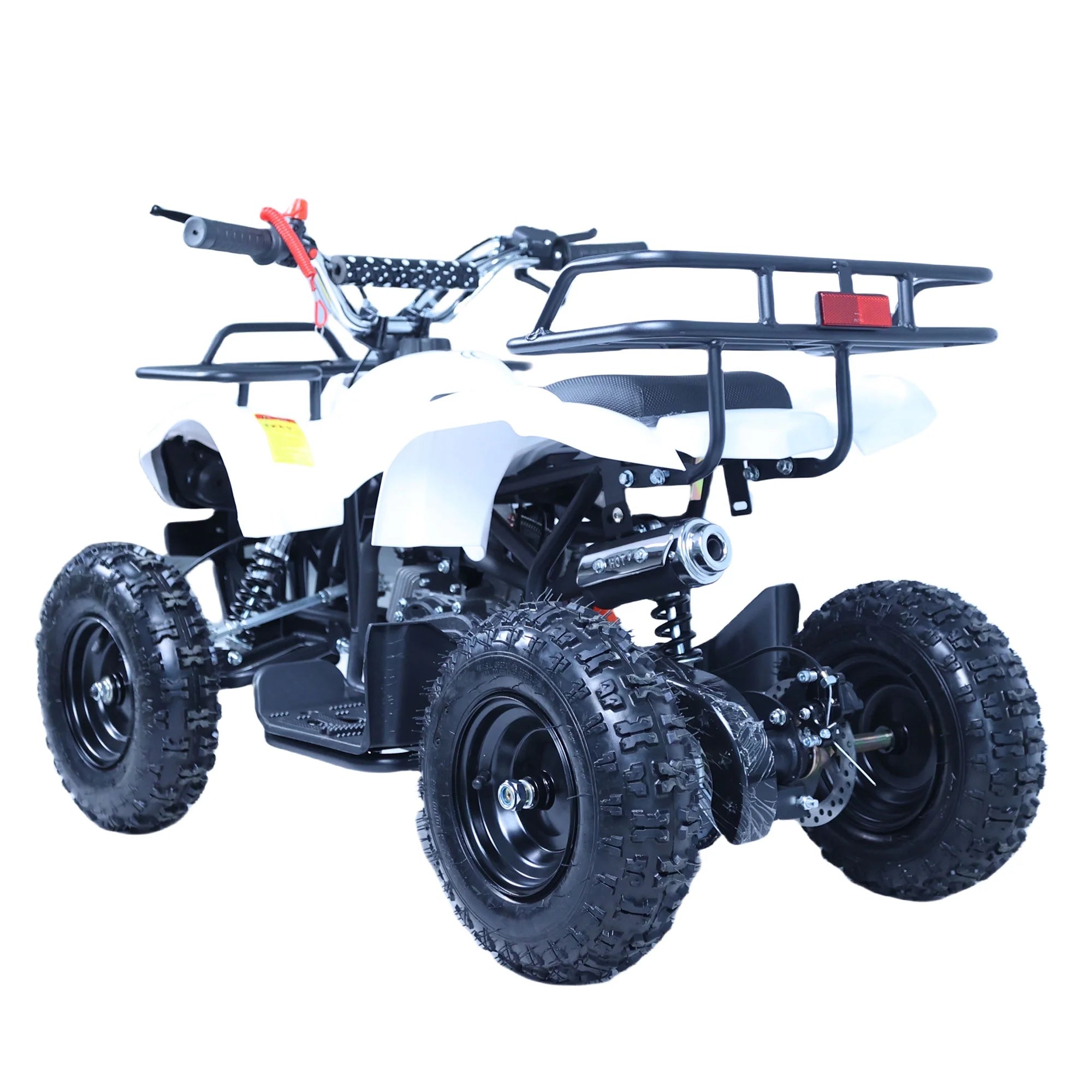 Epicord 49cc Kids ATV, 4-Wheel Off-Road, Single Cylinder, Air-Cooled Gasoline, White, 1 Unit