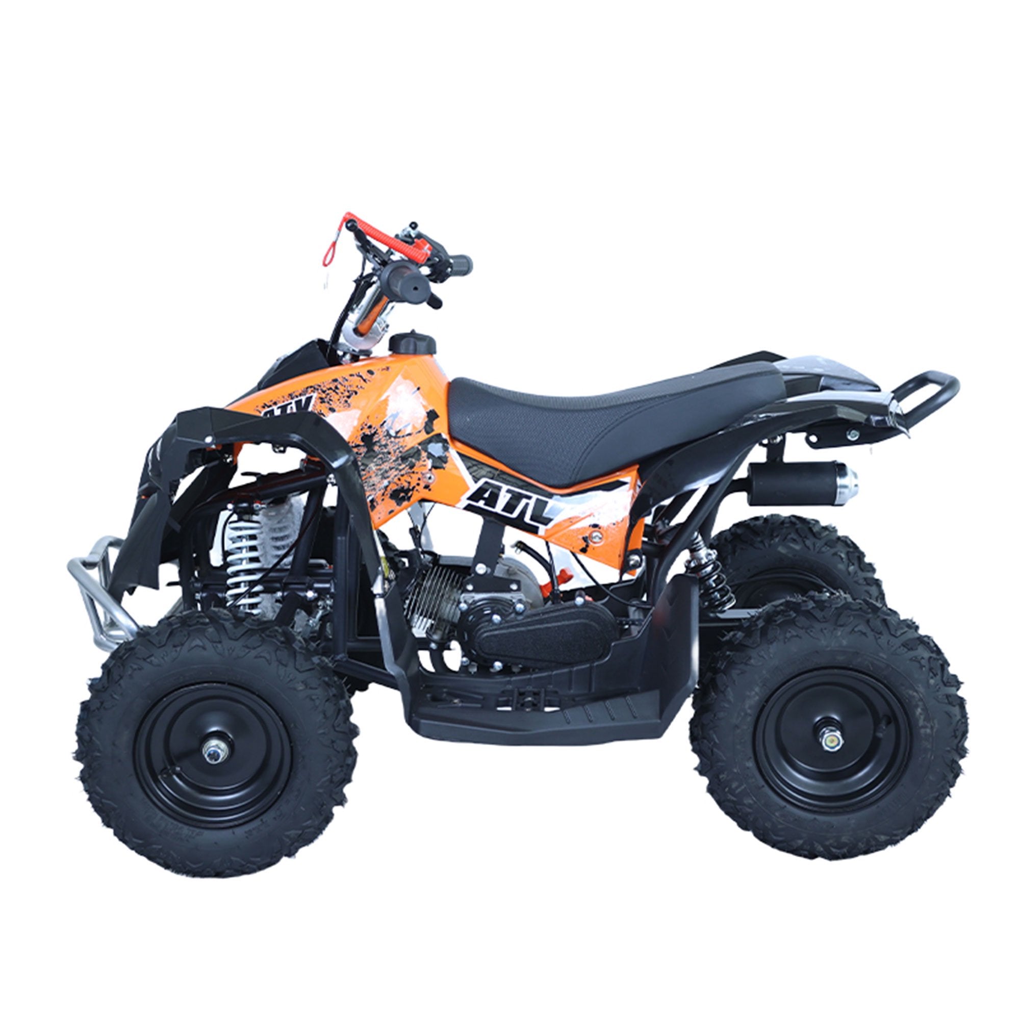 Epicord 49cc Kids ATV, Off-Road, Electric Start, Air-Cooled Gasoline, 1.5L Fuel, Orange, 1 Unit
