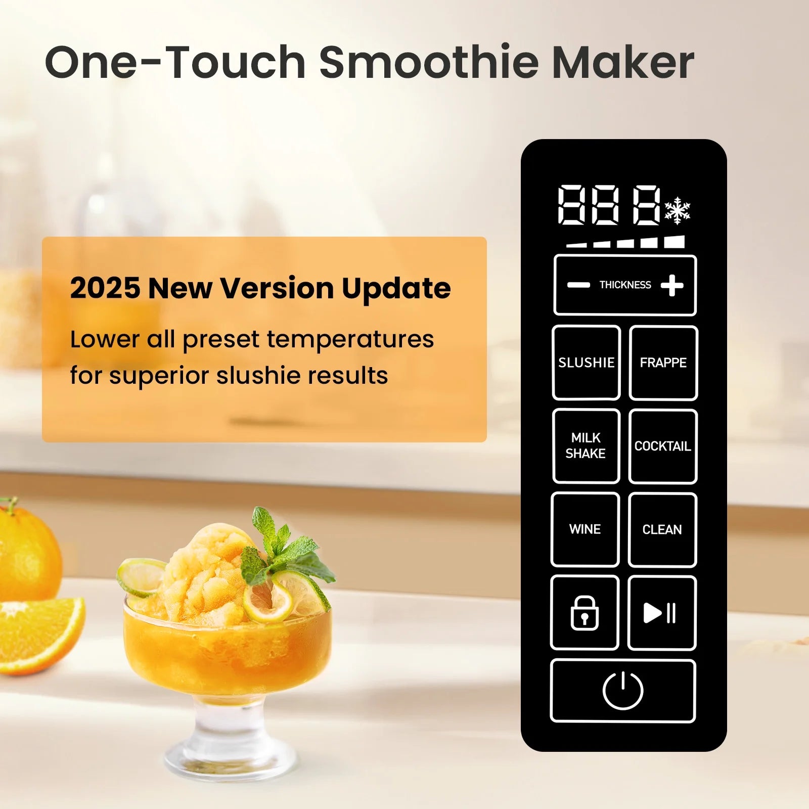 Slushie Machine, No Ice Needed, 72 oz INOVIVA Slushy Machine for Home with Self-Cleaning Function, Professional Frozen Drink Maker, 5 Preset Programs, Frozen Margaritas, Frappés, Milkshake, and More