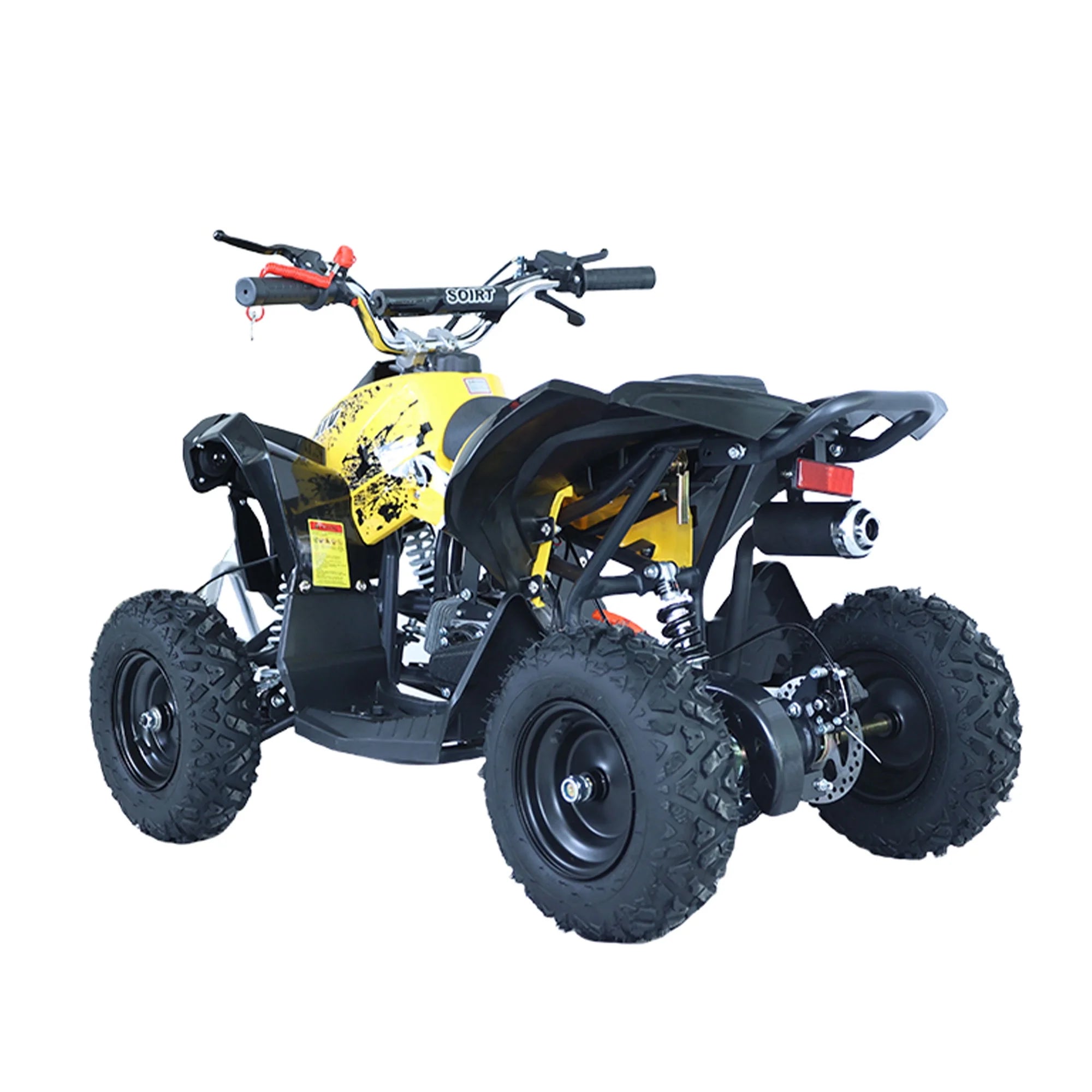 Epicord 49cc ATV for Kids,off Road Kids Electric Start Air-Cooled Gasoline,1.5L Fuel Capacity,Yellow