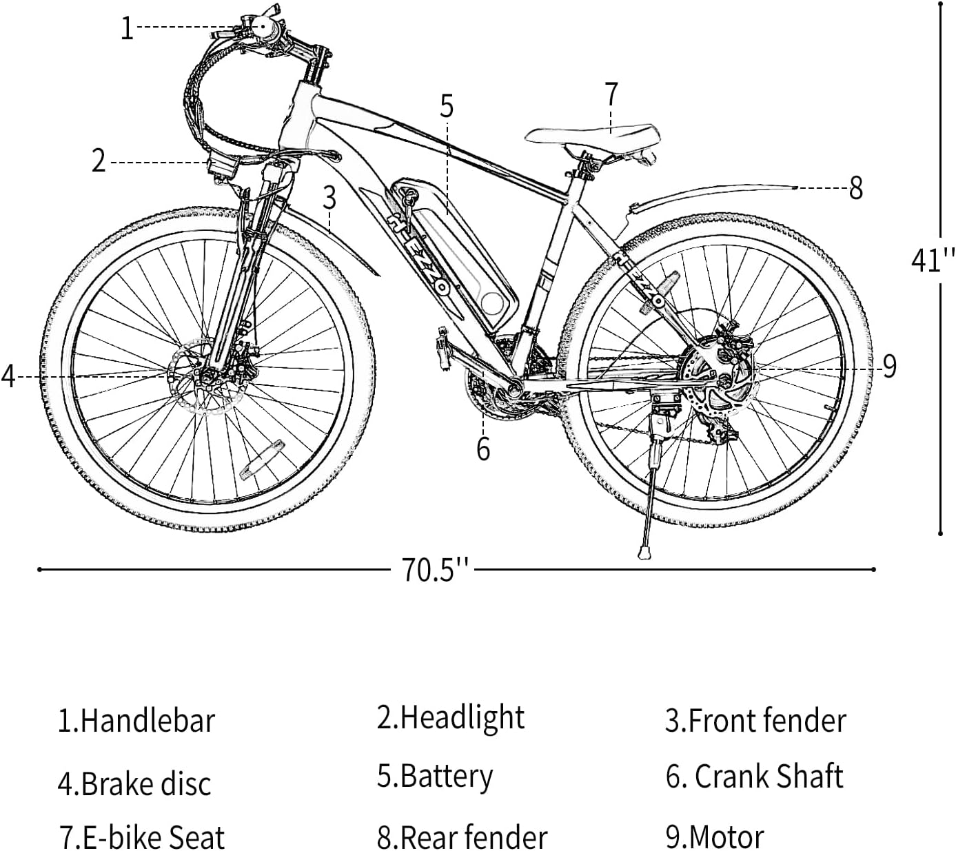 KTOEBYCO Electric Bike for Adults,750W Electric Bikes 26" Electric Mountain Bike,Shimano 21 Speed Gears Electric Bicycle,48V 10.4Ah Removable Battery,Free Lock