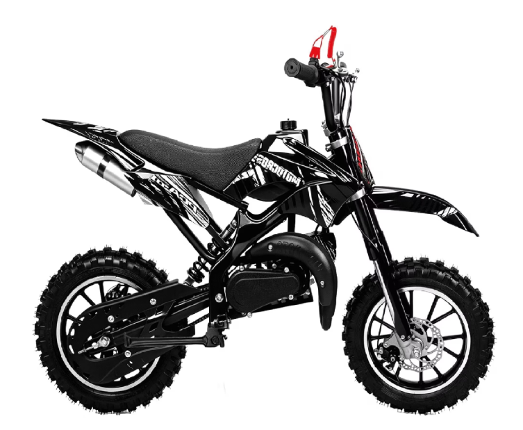 Epicord 50cc Kid Dirt Bike,2-Stroke Gas Mini Bike for Kids 8-14 Shock Absorption,Pull Start,Max Speed 40 MPH, 160 lb Capacity,Black