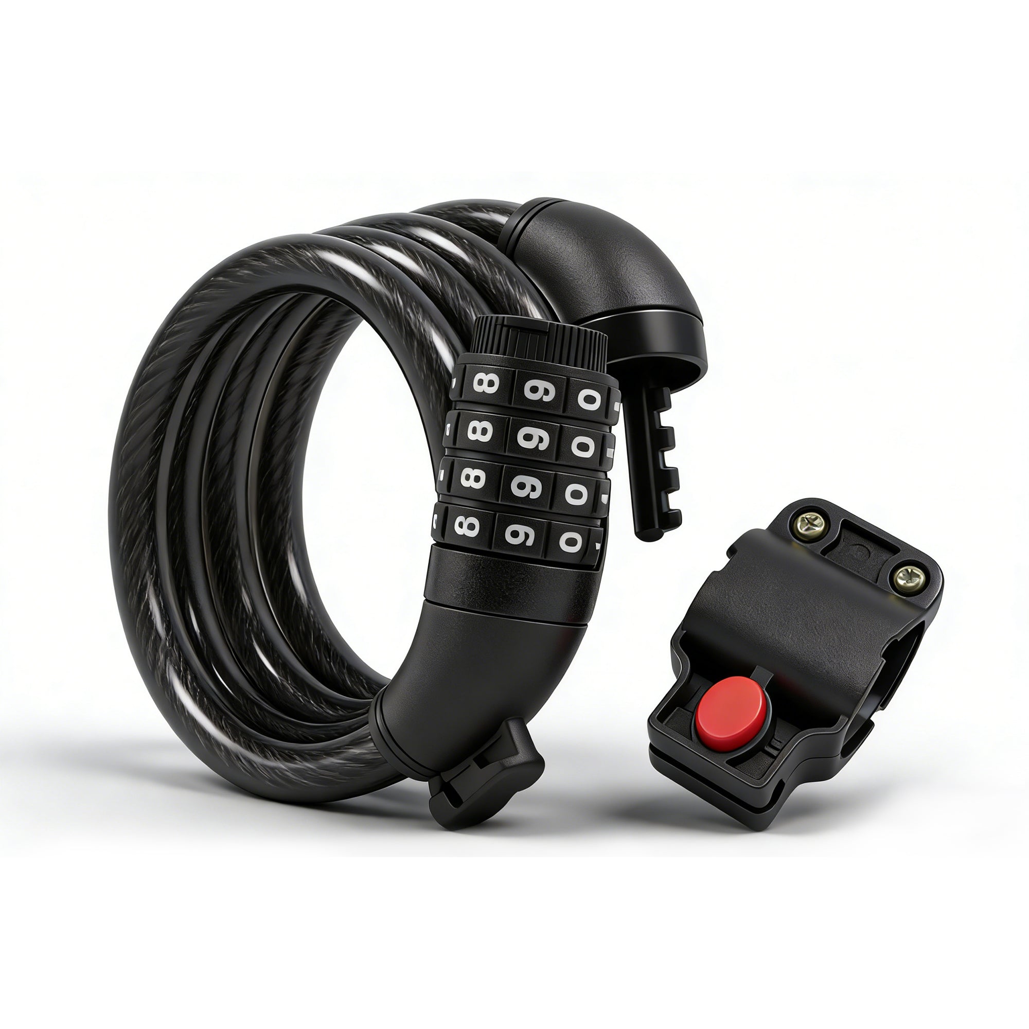 Ktoebyco Bike Lock with Combination 4 ft Bicycle Lock Anti-Theft 4 Digit Resettable Cable Lock