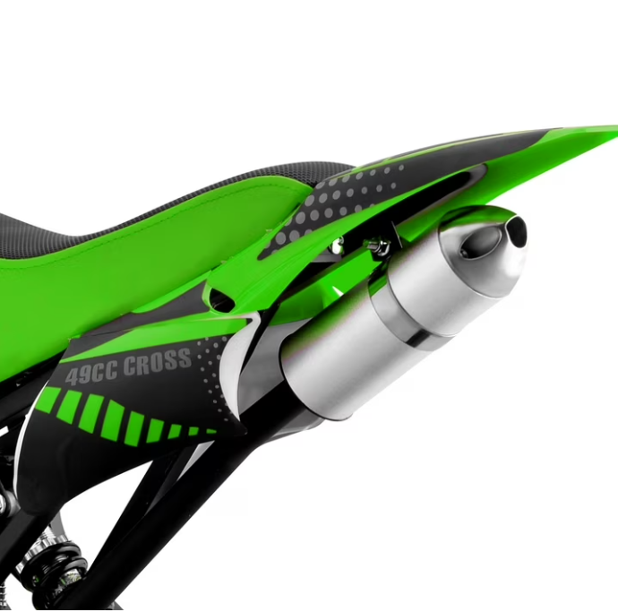 Ktoebyco 49cc Kids Dirt Bike for Ages 13-17, Gasoline Powered 2-Stroke 1-Seater Mini Motorcycle, 1.5L Fuel Tank,Green