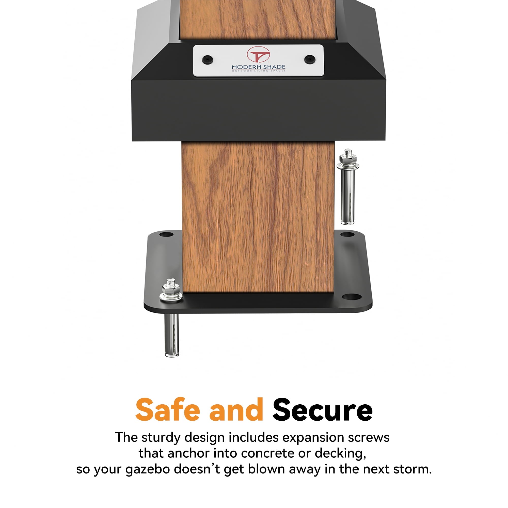 Modren Shape Horizon 10'x14' Hard Top Gazebo W/ Solar LED light