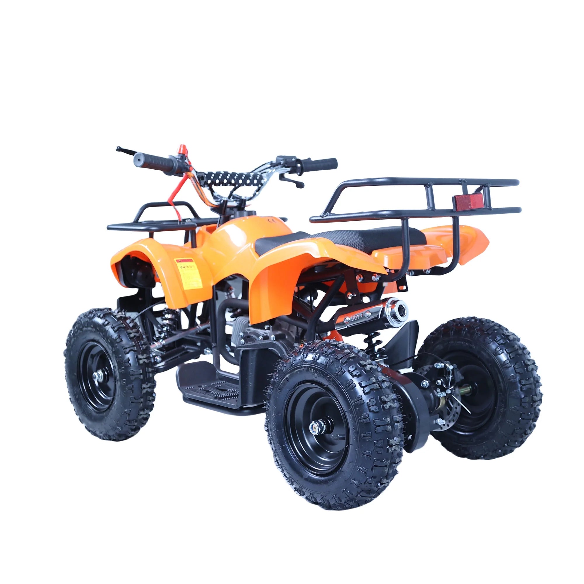 Epicord 49cc Kids ATV, 4-Wheel Off-Road, Single Cylinder, Air-Cooled Gasoline, Orange, 1 Unit