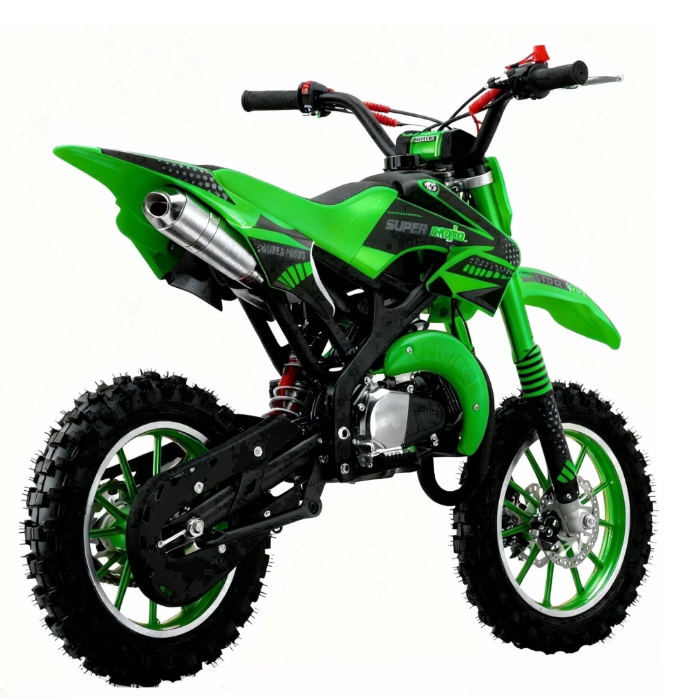 Ktoebyco 49cc Kids Dirt Bike for Ages 13-17, Gasoline Powered 2-Stroke 1-Seater Mini Motorcycle, 1.5L Fuel Tank,Green