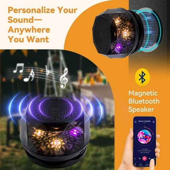 FONA Patio Gazebo 11'x13' with LED Lights & Bluetooth Speaker, Heavy Duty Outdoor Canopy Shelter with Metal Frame, Double Roofs, Soft-top Gazebo with Netting and Curtains for Backyard