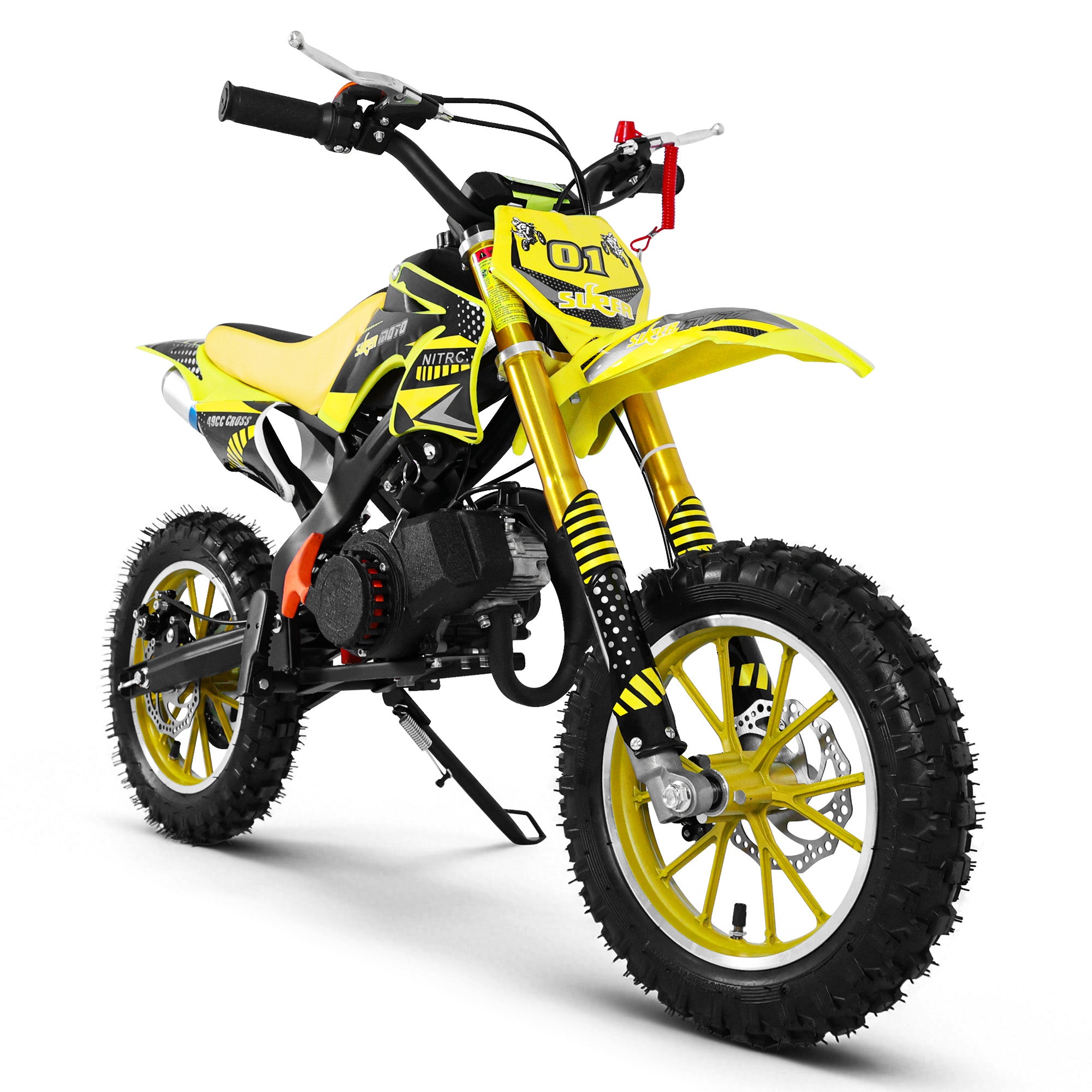 Gpower 49cc Dirt Bike for Kids 6-15,2-Stroke Gas Powered Mini Dirt Bike,1.5L Fuel Capacity,1-Seater,Yellow (4.7) | 35 ratings