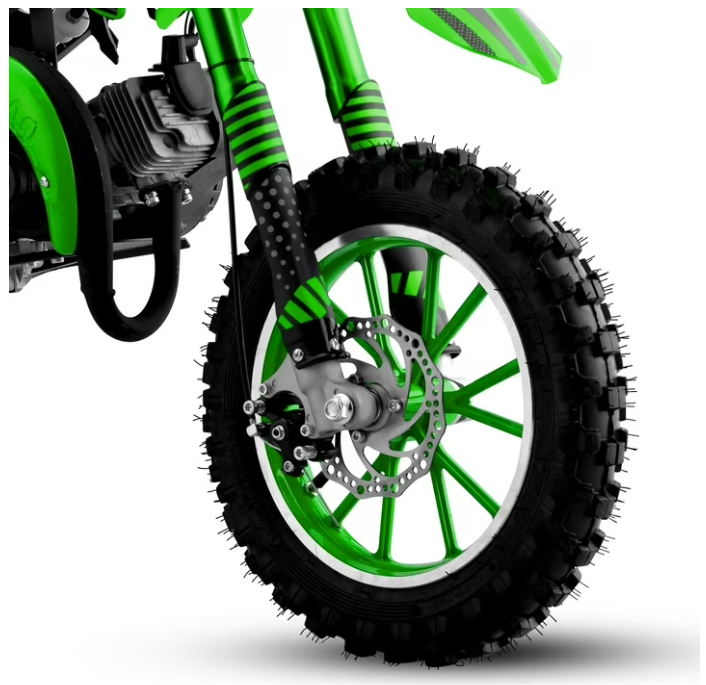 Ktoebyco 49cc Kids Dirt Bike for Ages 13-17, Gasoline Powered 2-Stroke 1-Seater Mini Motorcycle, 1.5L Fuel Tank,Green