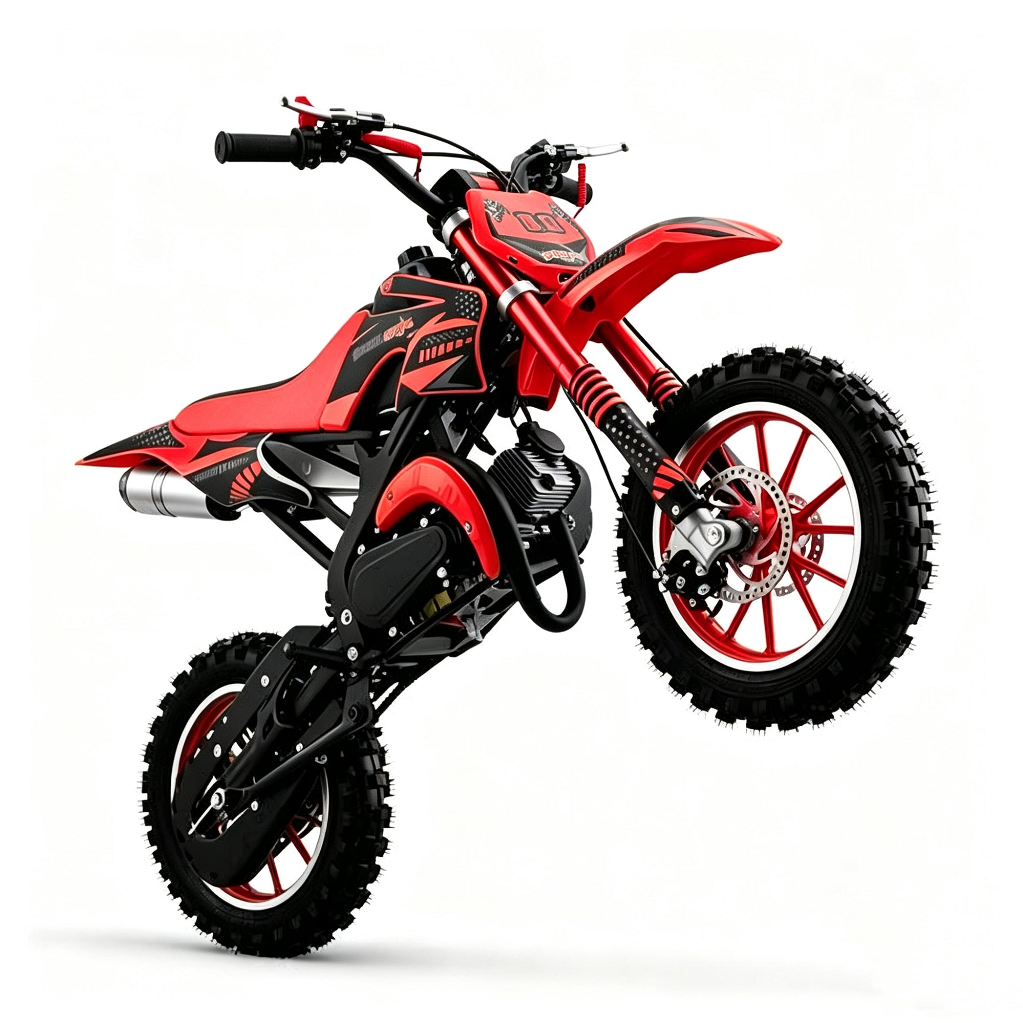 Gpower 49cc Dirt Bike for Kids 6-15,2-Stroke Gas Powered Mini Dirt Bike,1.5L Fuel Capacity,1-Seater,Red