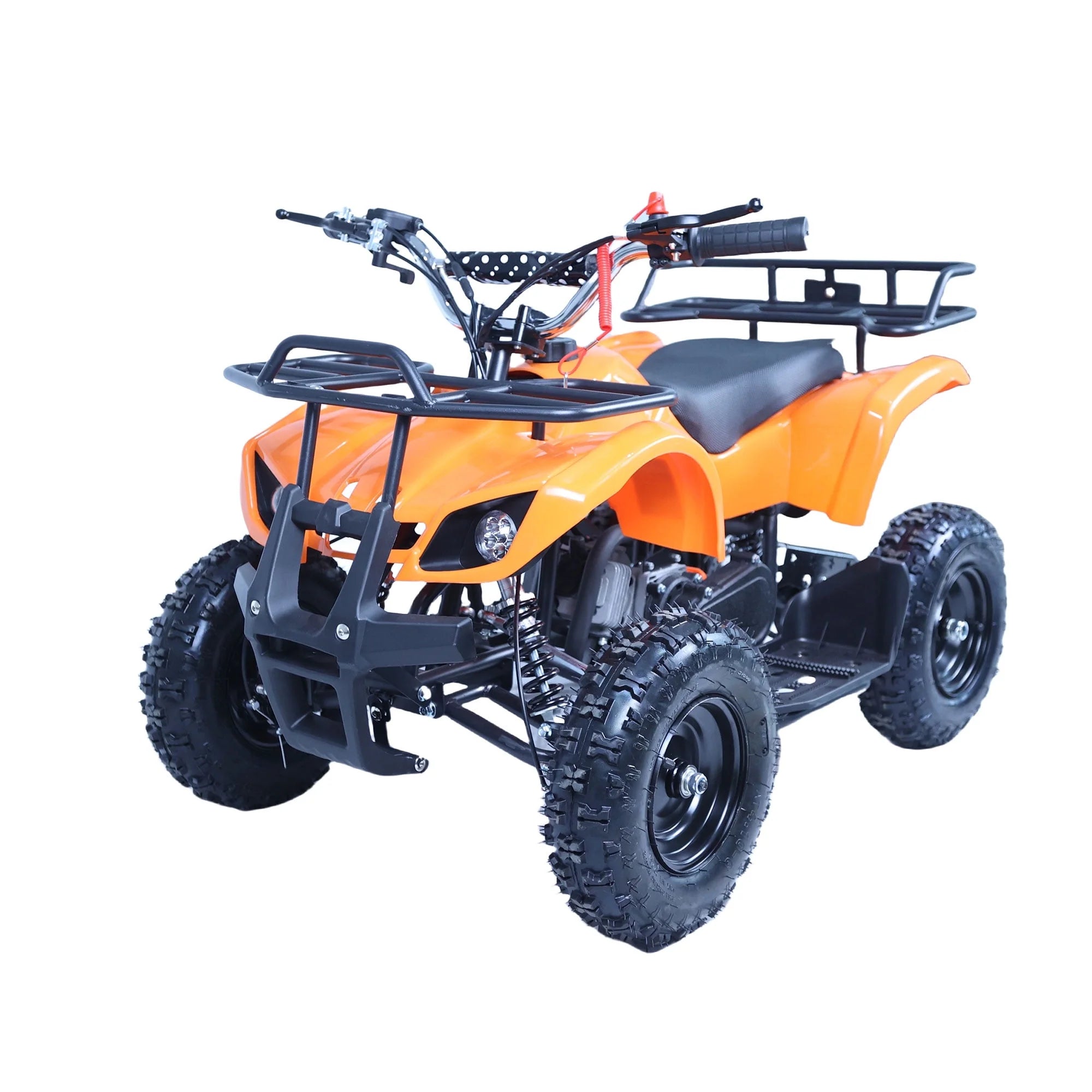 Epicord 49cc Kids ATV, 4-Wheel Off-Road, Single Cylinder, Air-Cooled Gasoline, Orange, 1 Unit