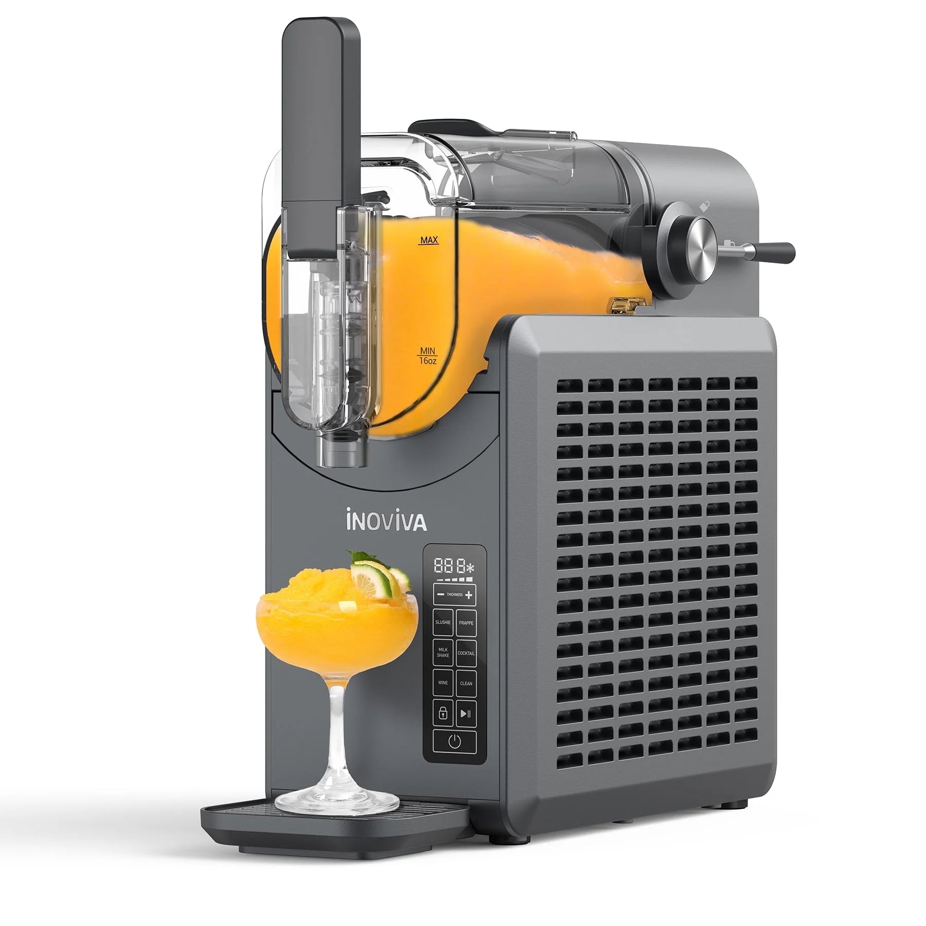 Slushie Machine, No Ice Needed, INOVIVA 72 oz Frozen Drink Maker for Home with Self-Cleaning, 5 Preset Programs, Frozen Margaritas, Frappés, Milkshake, and More