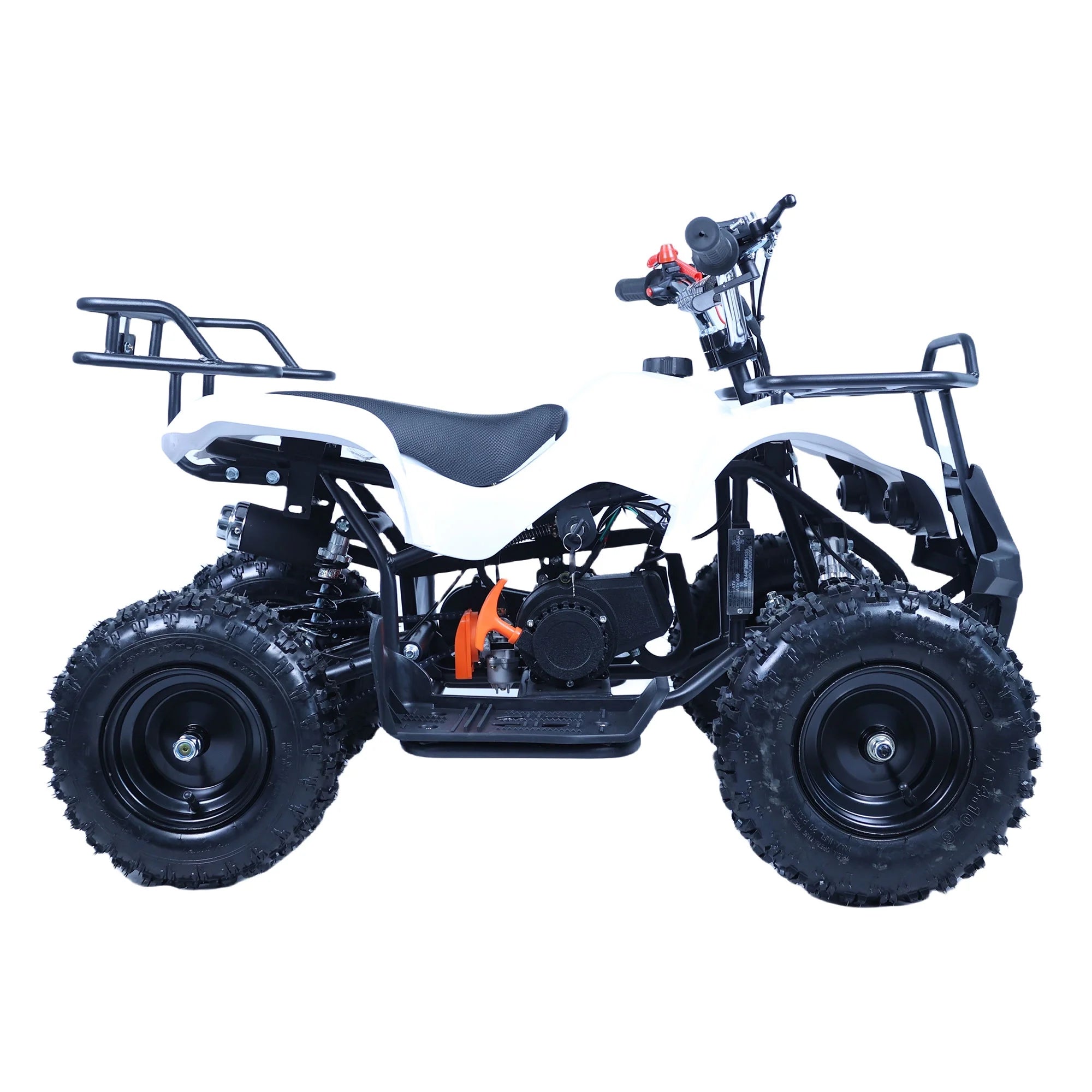 Epicord 49cc Kids ATV, 4-Wheel Off-Road, Single Cylinder, Air-Cooled Gasoline, White, 1 Unit