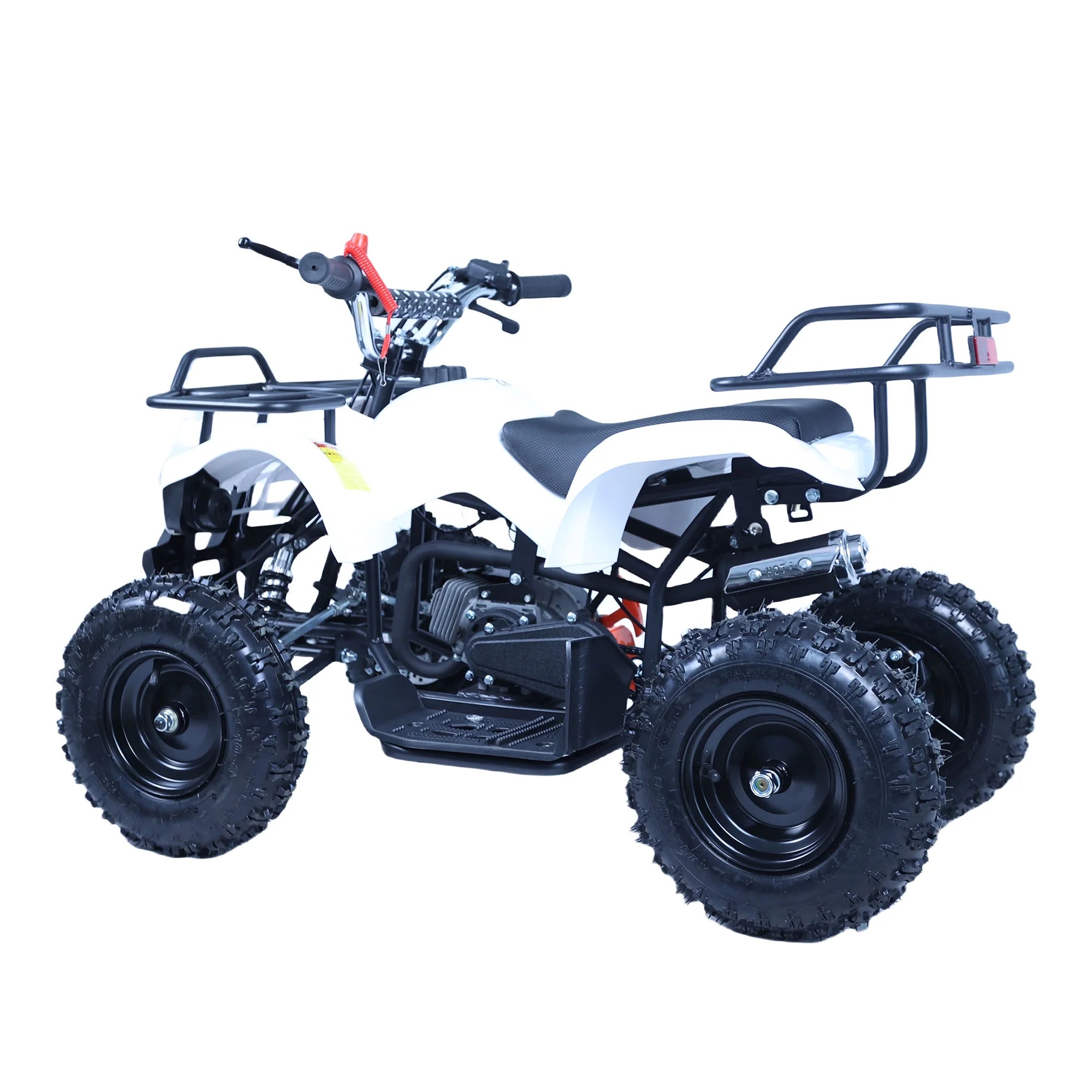 Epicord 49cc Kids ATV, 4-Wheel Off-Road, Single Cylinder, Air-Cooled Gasoline, White, 1 Unit
