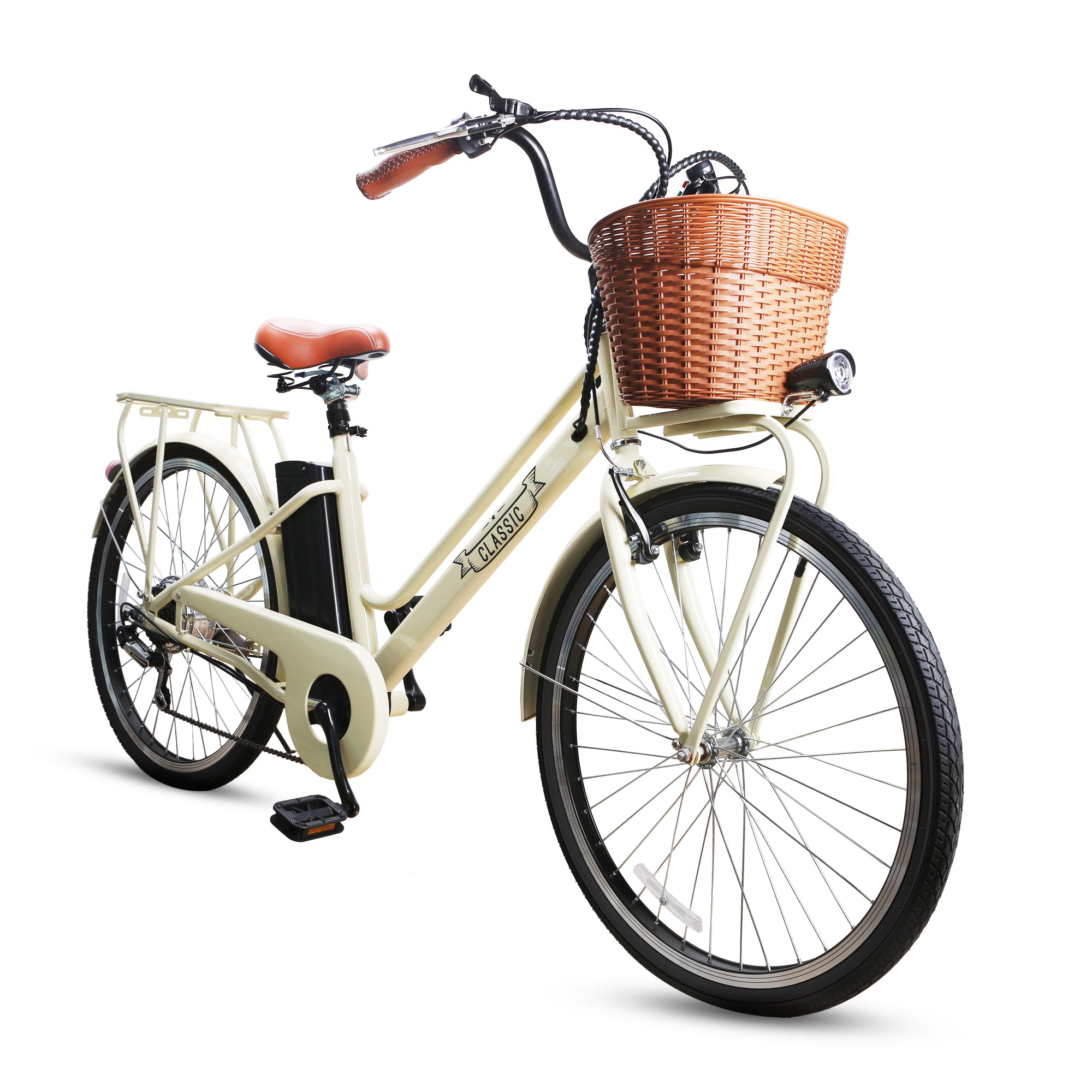 Ktoebyco Classic 26" 350W Electric Bike - 6-Speed, Removable 36V12A Battery